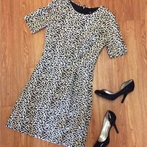 H&M Black and White Animal Print Dress